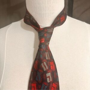 Zylos George Machado  Tie Italian Silk Vintage Classic Office Brown Multicolor